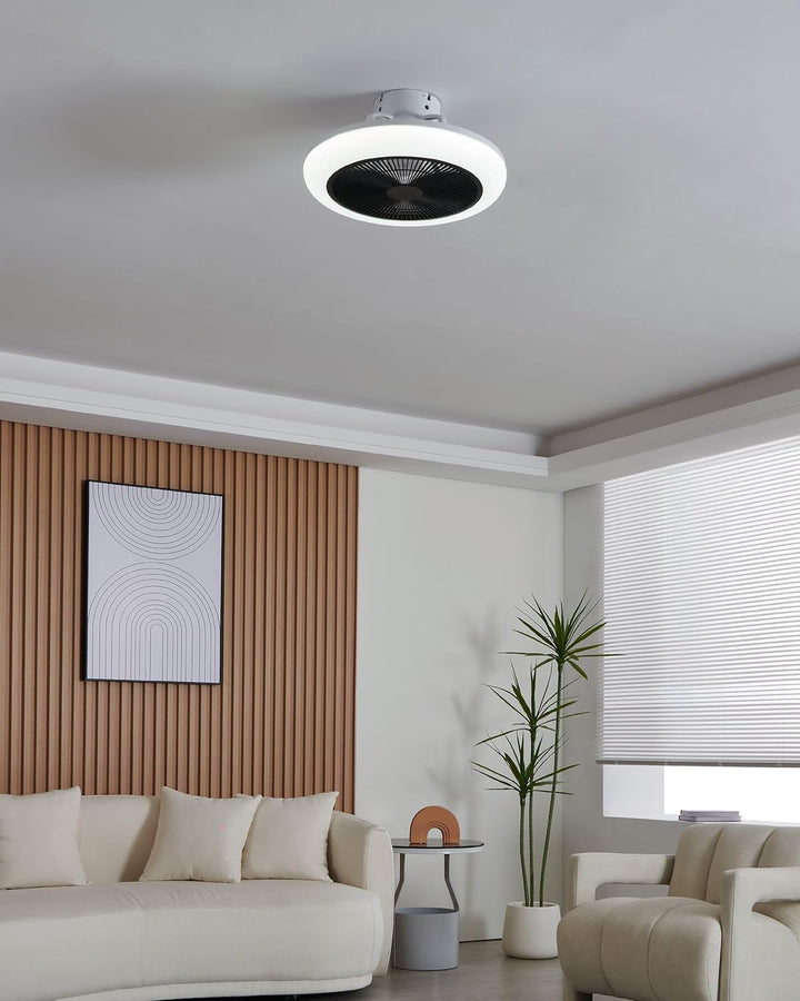 EGLO Deckenventilator mit LED Beleuchtung Kostrena, Ventilator Decke dimmbar mit Fernbedienung, Time