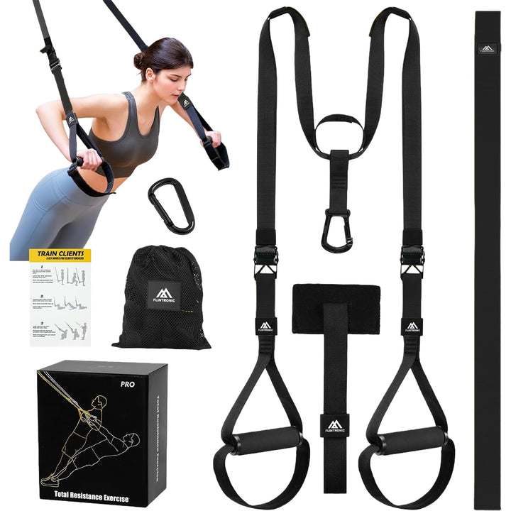 Flintronic Schlingentrainer, Sling Trainer Set für EIN Ganzkörpertraining, Schlingentrainer für Zuha
