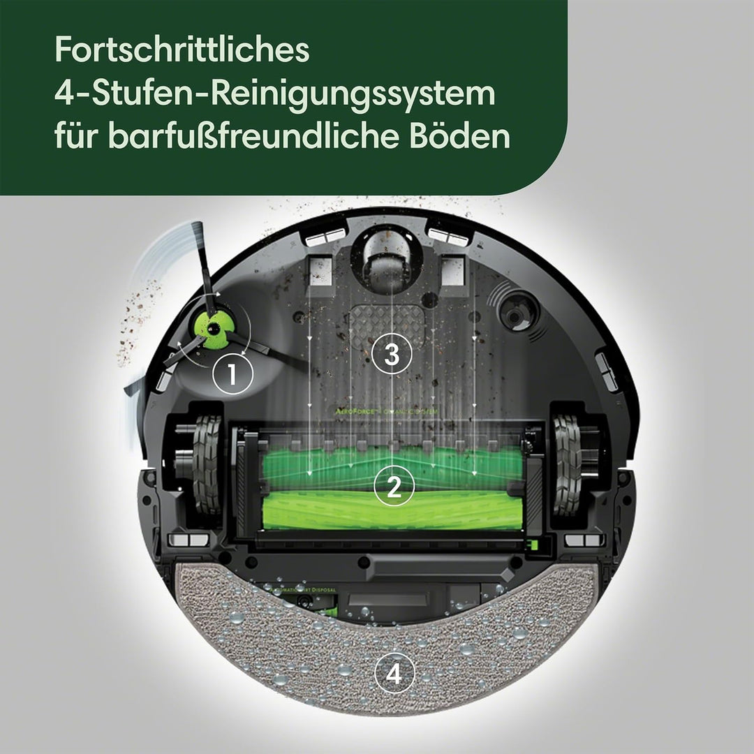 iRobot Roomba Combo 10 Max – Saugroboter 2-in-1 mit Station – Selbstentleerung/Befüllen und Reinigun