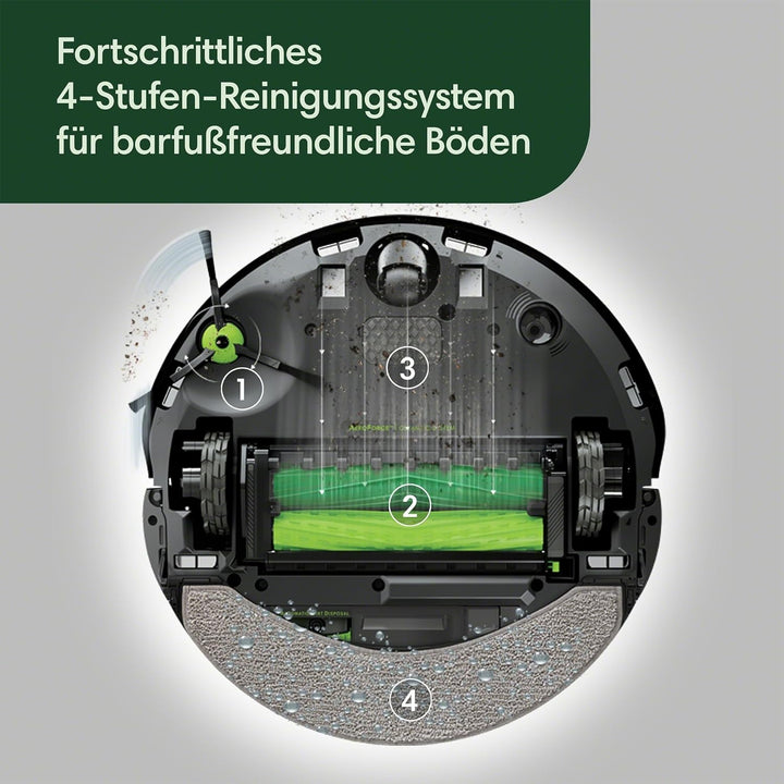 iRobot Roomba Combo 10 Max – Saugroboter 2-in-1 mit Station – Selbstentleerung/Befüllen und Reinigun