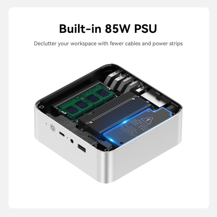 Beelink EQi13 Pro Mini PC, Intel Core i7 13620H (10C/16T, bis zu 4,9 GHz), 32GB DDR4 500GB M.2 PCIe