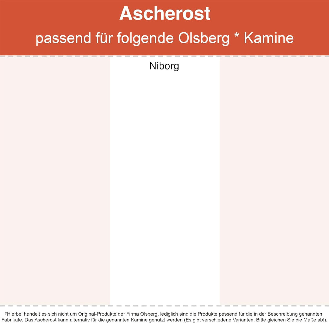 Kaminrost/Ascherost Rund Ø 200 x 10 mm passend für Olsberg Niborg** Kaminöfen inkl. Modellübersicht
