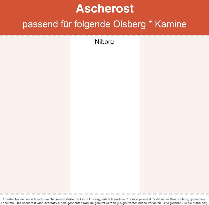 Kaminrost/Ascherost Rund Ø 200 x 10 mm passend für Olsberg Niborg** Kaminöfen inkl. Modellübersicht