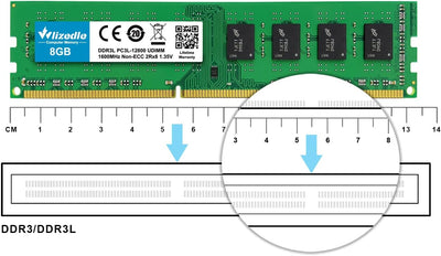 DDR3/DDR3L 32GB Kit (4x8GB) Desktop Arbeitsspeicher 1600MHz CL11 UDIMM Wlizedle Tischcomputer RAM PC