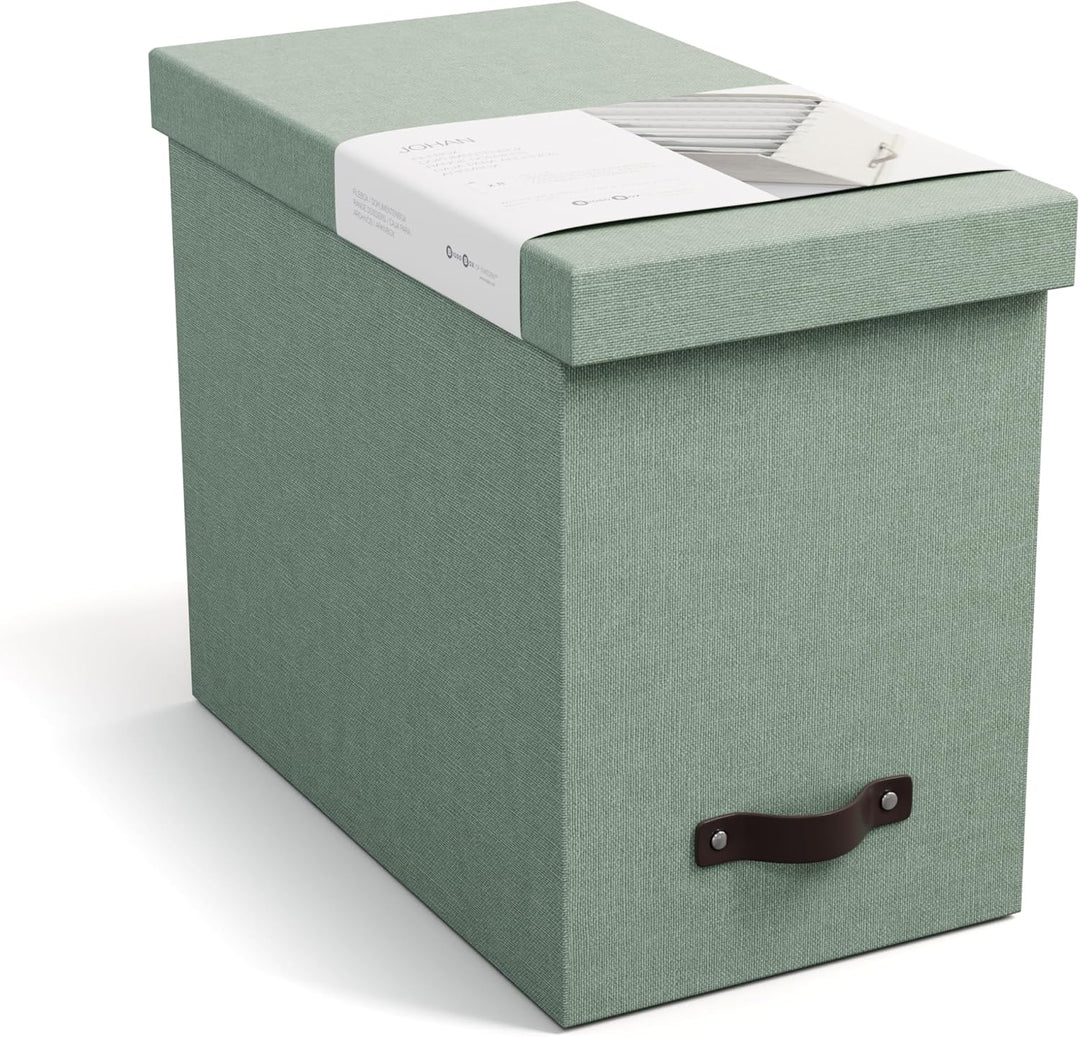 BIGSO JOHAN Hängeregisterbox A4 – Hängemappenbox mit Deckel und Griff – Schreibtischablage für Hänge