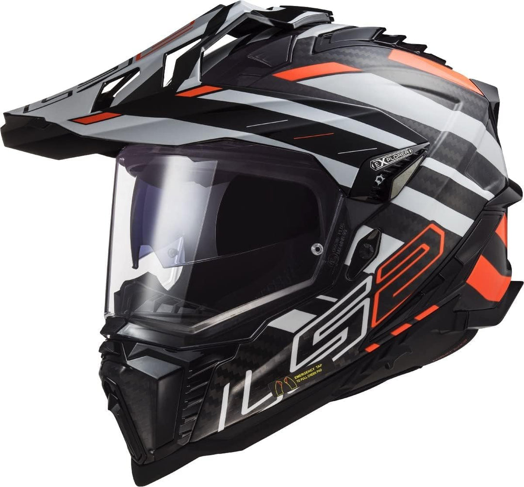 LS2, Crosshelme motorrad Explorer Edge black fluo orange 06, L L Black fluo orange, L Black fluo ora