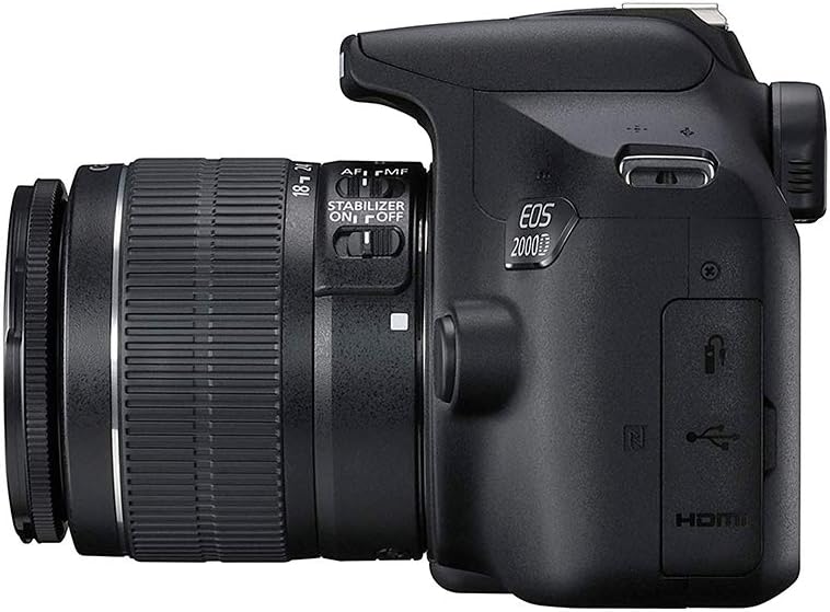 Canon EOS 2000D APS-C DSLR-Kamera mit EF-S 18-55mm Objektiv | 24,1 Megapixel, fest integrierter 3-Zo