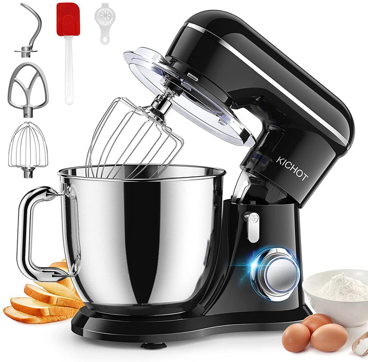 KICHOT Küchenmaschine Knetmaschine, 10-Gang Küchenmaschine, 4,5L Kuchenmixer, Rührmaschine mit Schne