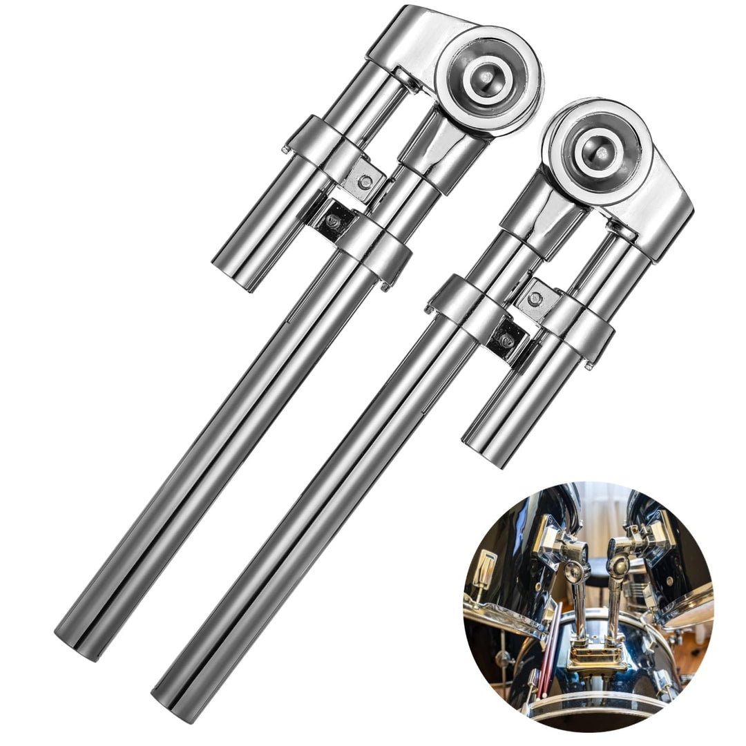 2 PCS Tom Drum Brackets, Tom Mount Holder Arm, Verstellbarer Tom Halter, Stabiler Metall Tom Drum Er