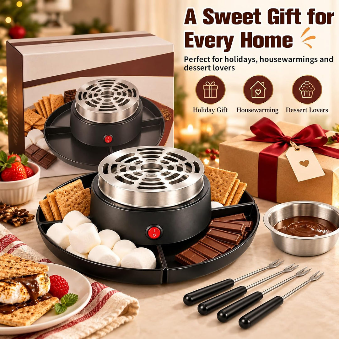 2-in-1 Smores Maker &amp; Schokoladenfondue Set, S&