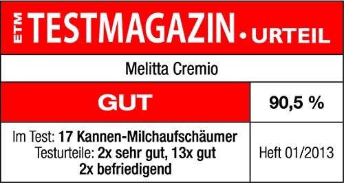 Melitta, Milchaufschäumer, Für kalte und warme Milch, Cremio, Schwarz, Schwarz