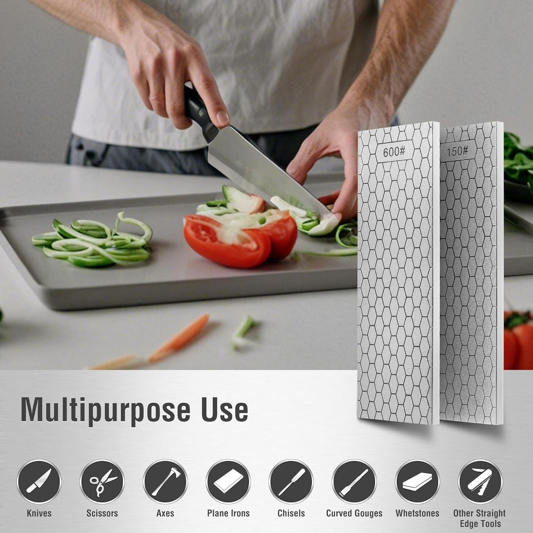 S SATC Diamant Schleifstein 150/600 Körnung doppelseitig – Profi Diamant Messerschärfer für Stemmeis