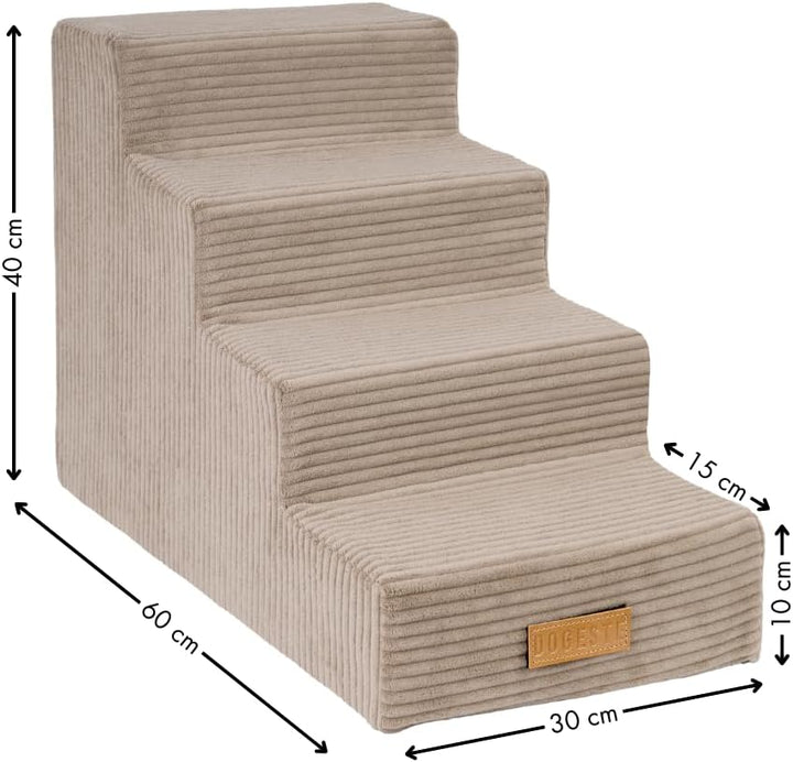 Sofatreppe für Hunde und Katzen – Hundetreppe für Bett & Sofa – 3- oder 4-stufig, rutschfest & wasch