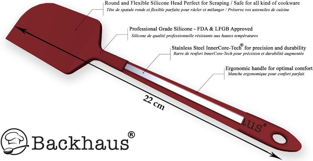 Backhaus FlexBake Silikon Kastenform 22cm mit Teigschaber – BPA-frei, antihaftend, LFGB-zertifiziert