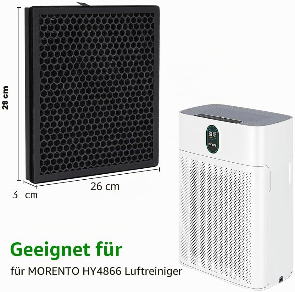 Ersatz-Ersatzteile für MORENTO HY4866 Luftreiniger H13 Ture HEPA-Filter