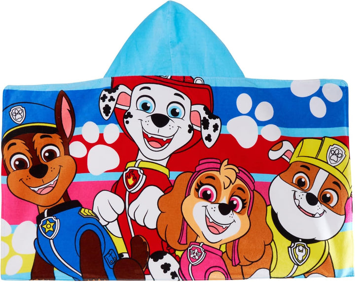 PAW Patrol Kapuzenhandtuch, 100% Baumwolle, Skye Chase Poncho, Kinder-Strandtuch, Jungen-Badetuch, M
