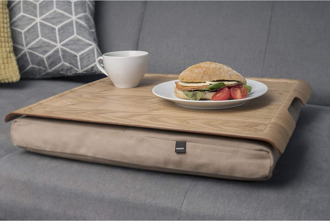 Bosign. Knietablett Laptray mit Sitzsack-Kissen für Laptop, Frühstück. Abnehmbarer und waschbarer Ki