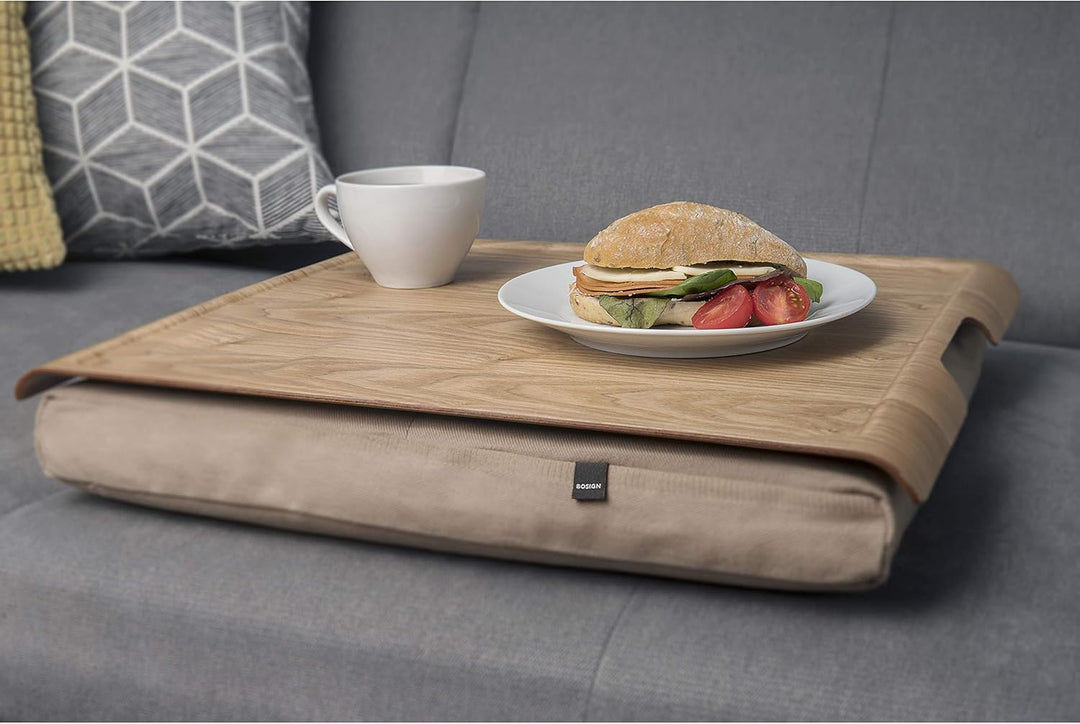 Bosign. Knietablett Laptray mit Sitzsack-Kissen für Laptop, Frühstück. Abnehmbarer und waschbarer Ki