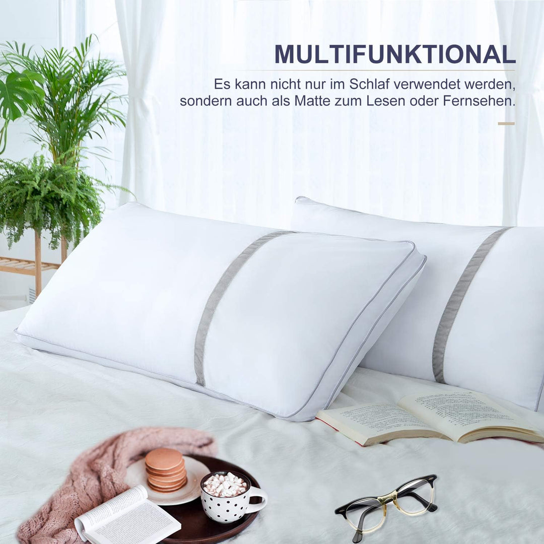 BedStory Kopfkissen 40×80, 2er Set Kissen 40×80 aus 2×850g Mikrofaser, Hotel Qualität Schlakissen mi