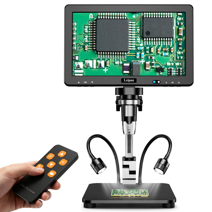 Digital Mikroskop 10,1" HD Bildschirm, 1200x Lötmikroskop mit Fernbedienung 10,1 Zoll, 10,1 Zoll