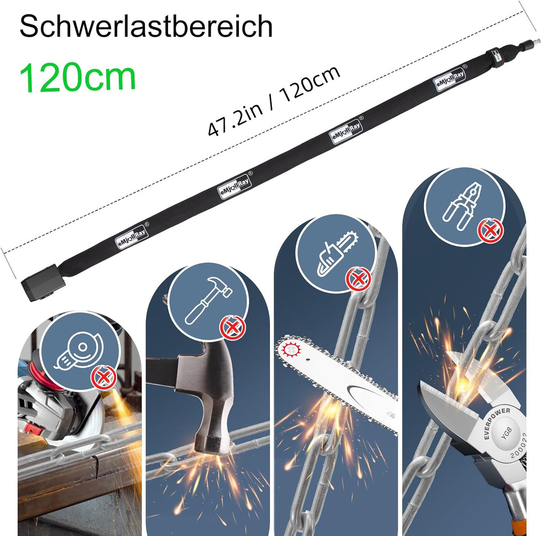 Fahrradschloss mit Alarm 120cm 110dB Fahrrad Alarmanlage Schloss für E Scooter Ebike Motorrad Fahrra