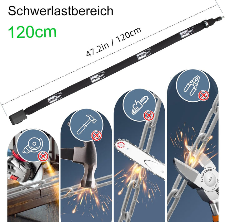 Fahrradschloss mit Alarm 120cm 110dB Fahrrad Alarmanlage Schloss für E Scooter Ebike Motorrad Fahrra