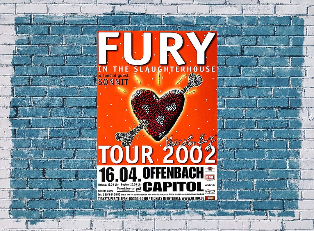 Fury in The Slaughterhouse - The Color Fury, Offenbach 2002 » Konzertplakat/Premium Poster | Live Ko