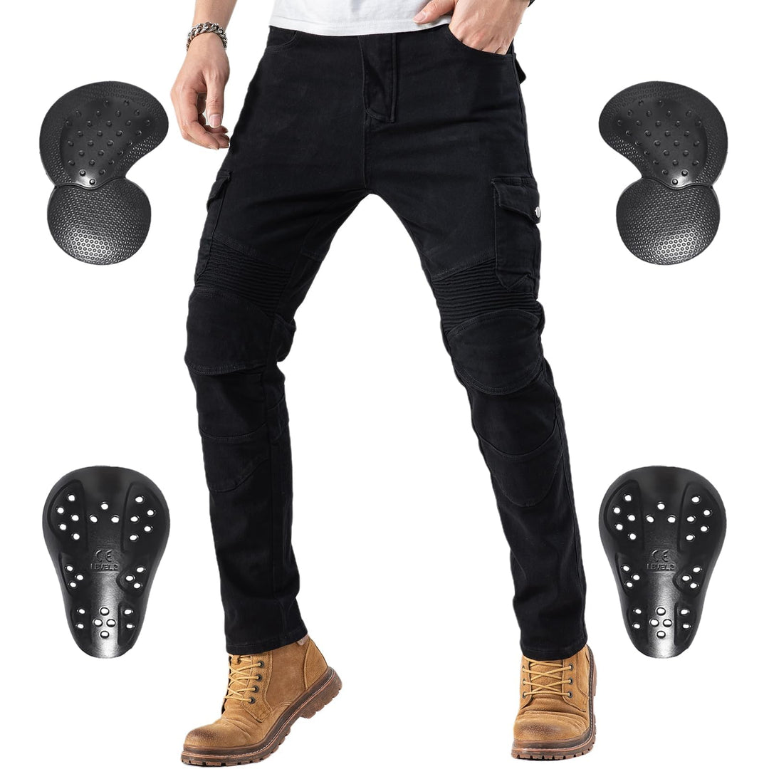 CTBQiTom Morradhose Herren Motorrad Hosen Motorrad Jeans Motorradhose Jeans Gepanzert mit CE Rüstung