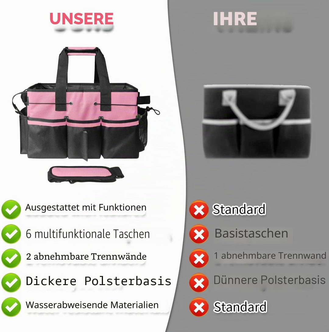 Boczif Reinigungs-Caddy-Tasche, tragbar, mit Griff, Schultergurten und Abnehmbarer Trennwand, Werkze