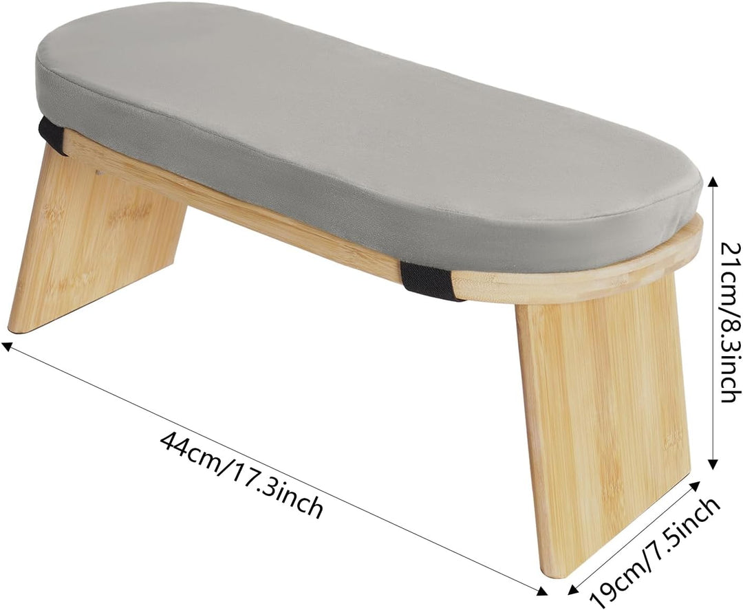 MINRS Meditationsbank klappbar Meditationshocker Holz Meditationsbank mit kissen Ergonomischer Gebet