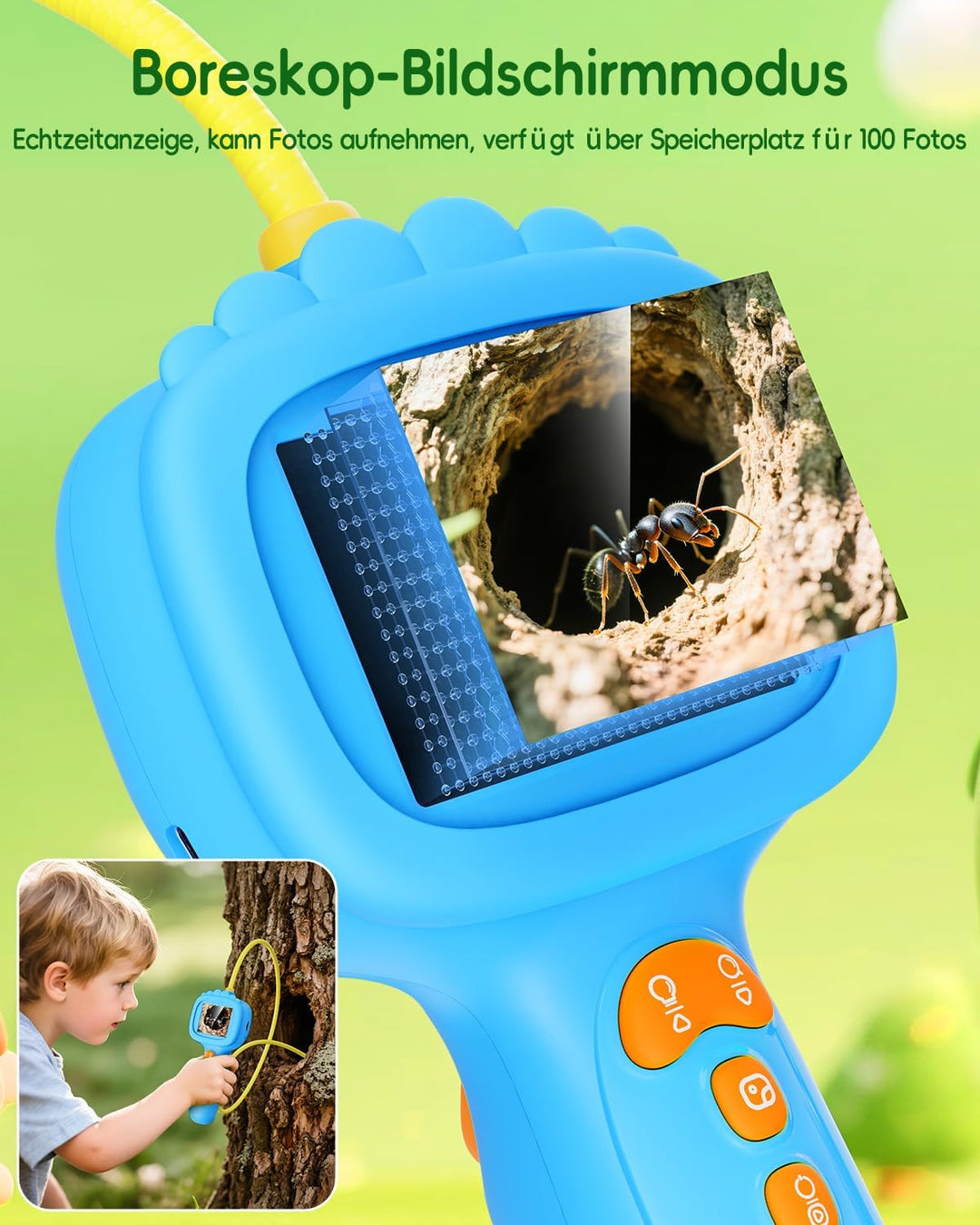 Endoskopkamera für Kinder, Ashfly 1080P Kinder Kamera, STEM Spielzeug für Outdoor Garten Camping Nat