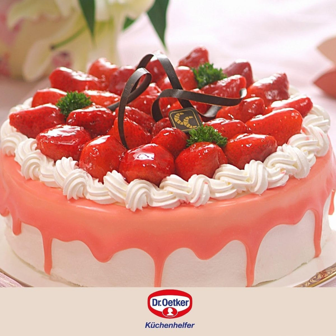 Dr. Oetker 2363 Oetker Hebeboden Ø 28 cm BACK-LIEBE EMAILLE, runde Backform mit schnitt- & kratzfest