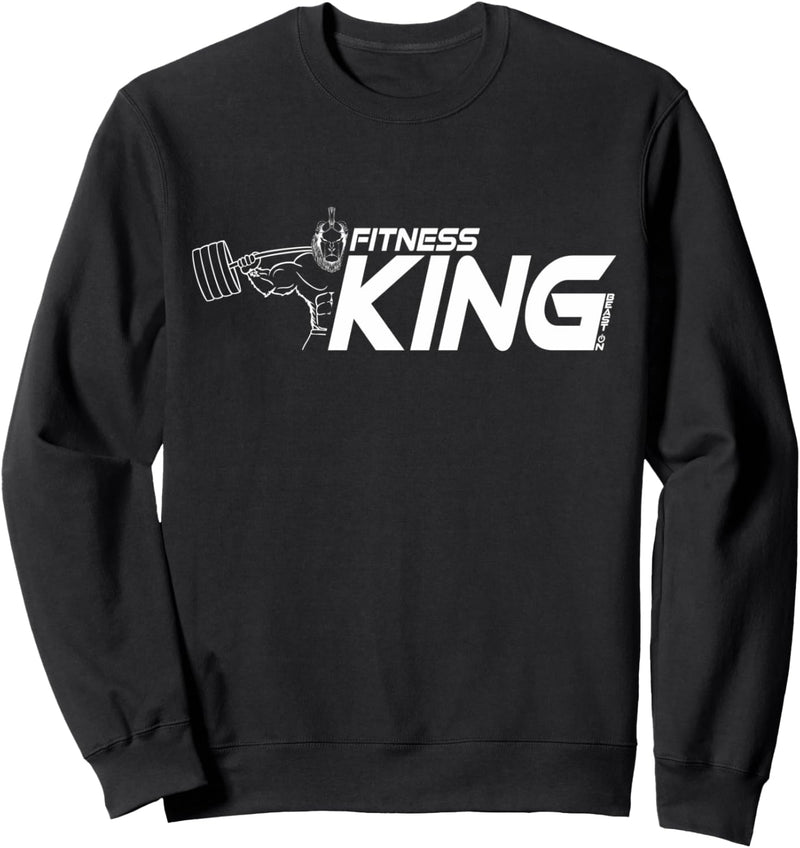 Fitness King Soldat Löwe Fitness Gym Motivation Training Sweatshirt