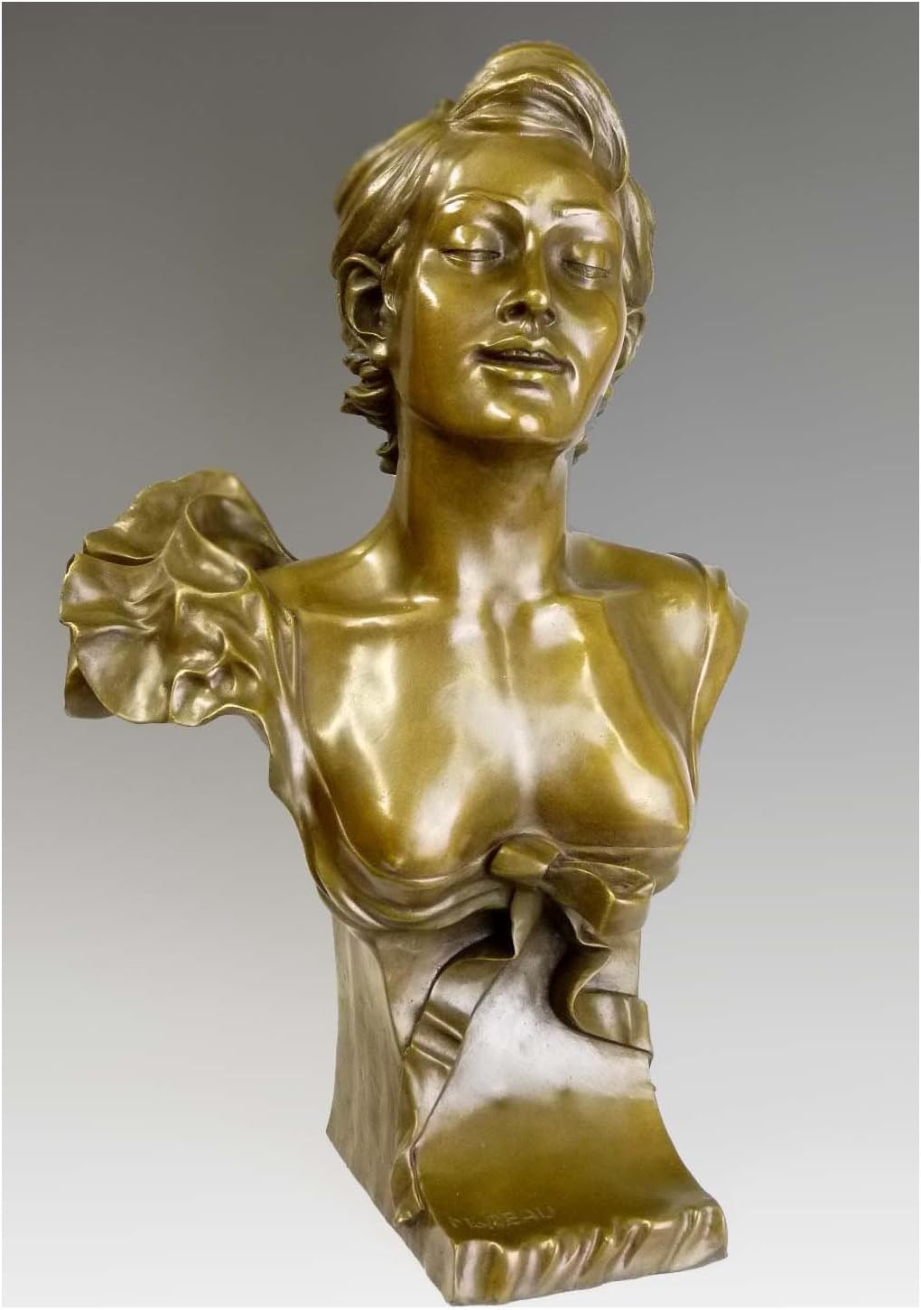 Kunst & Ambiente - Auguste Moreau - Jugendstil Frauen Büste in Bronze - signiert - Deko Figur - Wohn