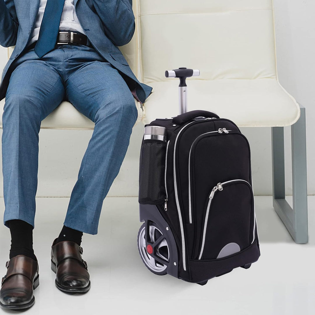 Reisetasche Mit Rollen 2-Rad Trolley Rucksack Business Laptop Tasche Handgepäck Backpack Schlichtes