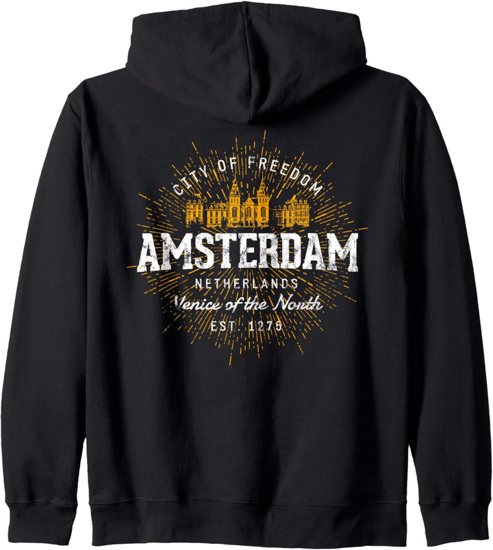 Niederlande Urlaub Souvenir Vintage Amsterdam Kapuzenjacke