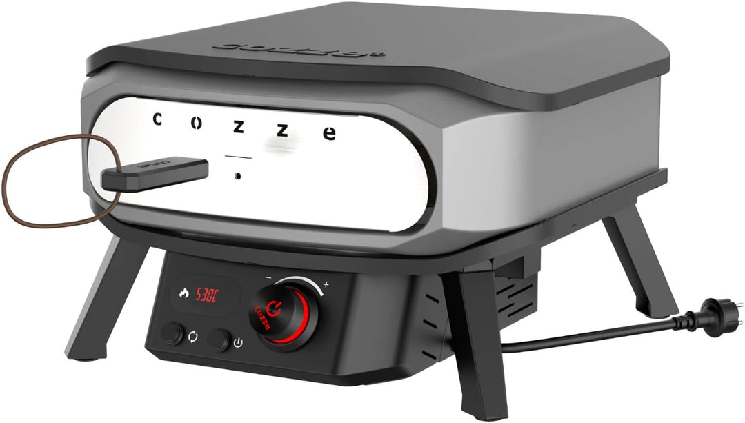 cozze® 13" PREMIUM ROTATE Pizzaofen Elektrisch mit Drehstein inkl. Regler und 2 m. Stecker – Perfekt