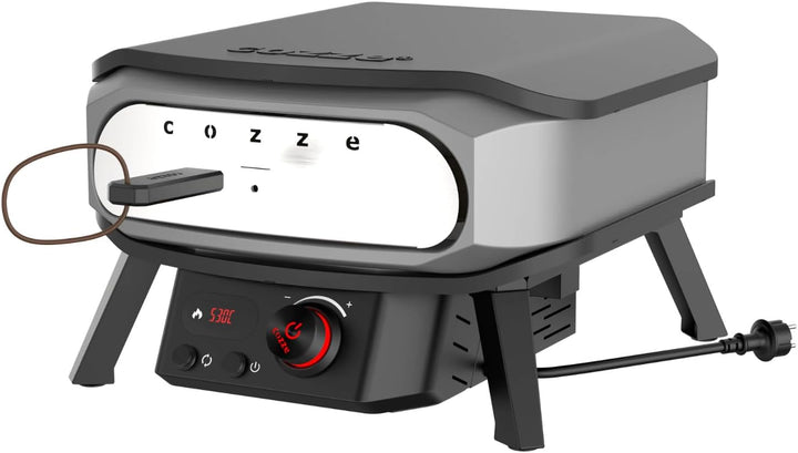 cozze® 13" PREMIUM ROTATE Pizzaofen Elektrisch mit Drehstein inkl. Regler und 2 m. Stecker – Perfekt