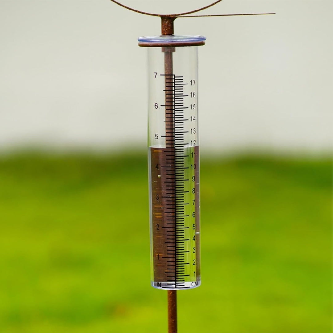 Regenmesser, Schneckenpfahl, Outdoor-Monitor, Regenausrüstung, zuverlässiges Metall, Terrassenorname
