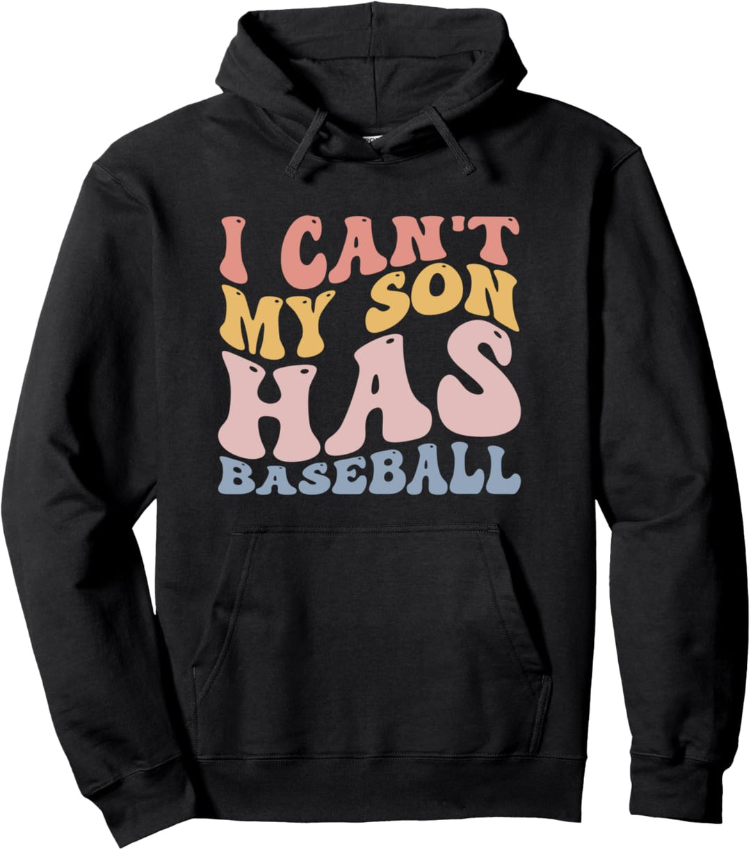 Ich kann nicht, mein Sohn hat Baseball Lustiger Papa Mama Pullover Hoodie