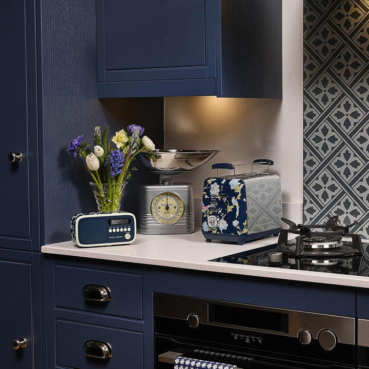 VQ Laura Ashley 2-Scheiben Toaster mit einstellbaren Heiz-, Auftau- und Aufwärmmodi - Toaster aus Ed