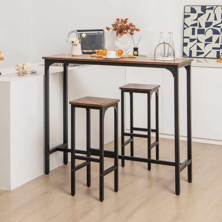 GOPLUS 2er Set Barhocker, Barstühle Vintage mit Metallrahmen, Küchenstühle Bistrohocker für Küche, B