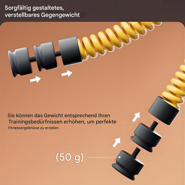 Gewichtete Battle Ropes Ohne Seil - 2-tlg Kabelloses Trainingsgerät Mit Rutschfestem Griff 4 Gewicht