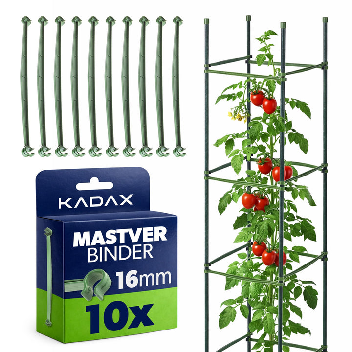 KADAX 10er Set Pflanzstab Verbinder Ø 16 mm, Verbindungselemente für Rankhilfen, Ranktürme und Pflan