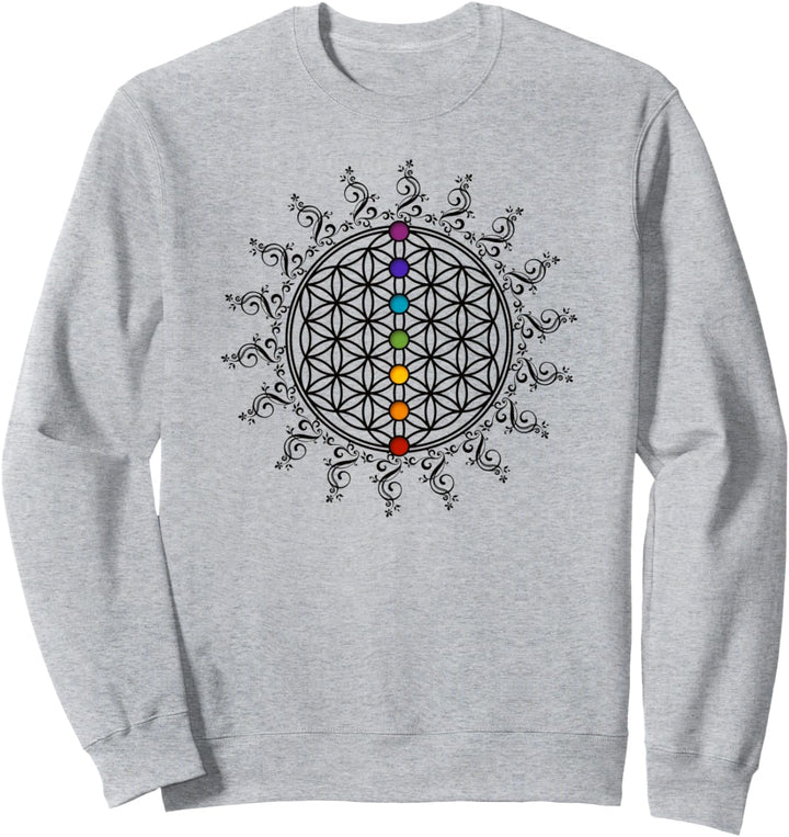 Blume des Lebens, Chakra, Sacred Geometry, Flower of Life Sweatshirt