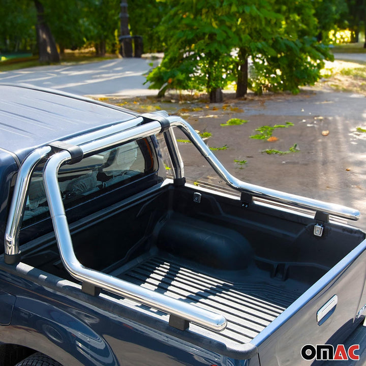 Überrollbügel Rollbar kompatibel mit VW Amarok Edelstahl | Auto Schutz 88mm