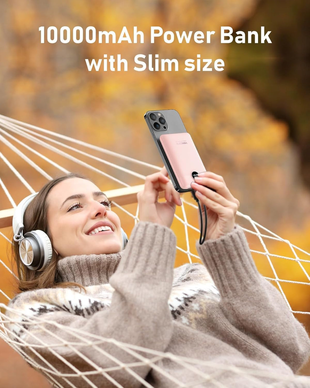 Powerbank 10000mAh VEEKTOMX Power Bank Klein Aber Stark 22,5W Mini Power Bank PD3.0 QC3.0 USB C Exte