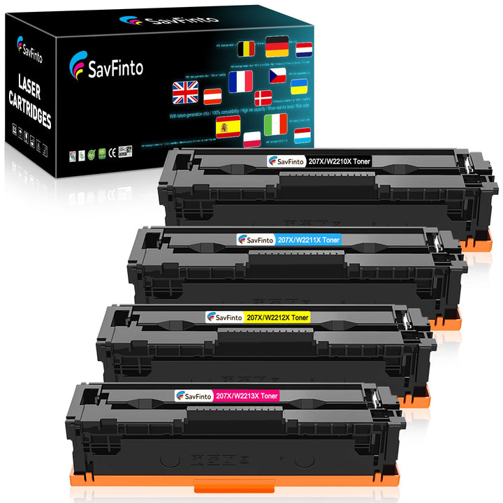 SavFinto 207X Toner Multipack Kompatibel für HP 207X 207A für HP Color Laserjet Pro MFP M283fdw M283