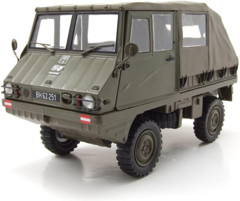 Schuco kompatibel mit Steyr Puch Haflinger ÖBH Militär Oliv grün Modellauto 1:18