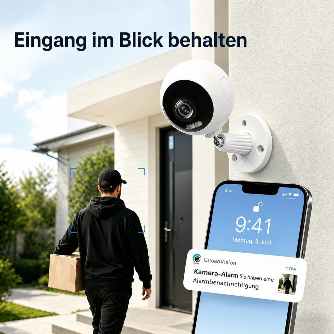 3MP 5G Überwachungskamera Aussen/Innen, Kamera Überwachung Aussen, WLAN Camera Indoor/Outdoor, Babyp